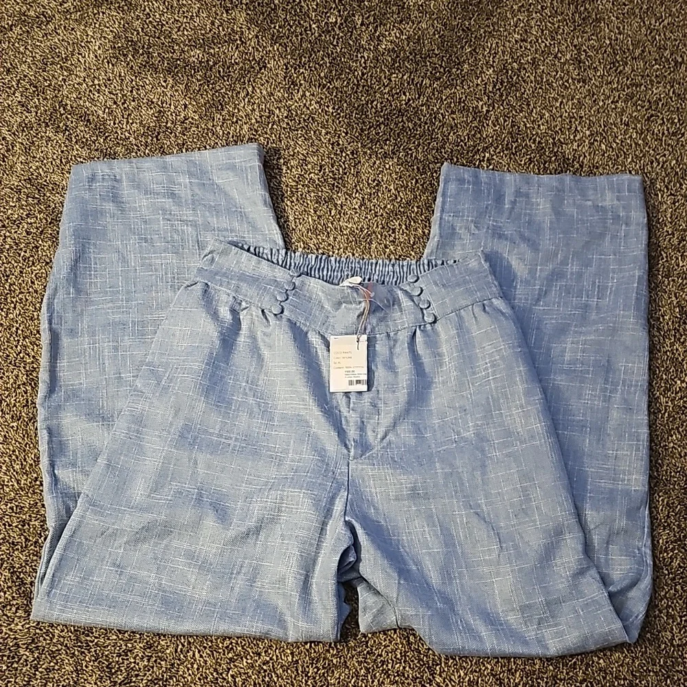 ELF Light Blue Wide Leg Pants - Women - Picture 1 of 8